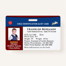 ID-identificatiemiddel voor kinderfoto Kaart op ma