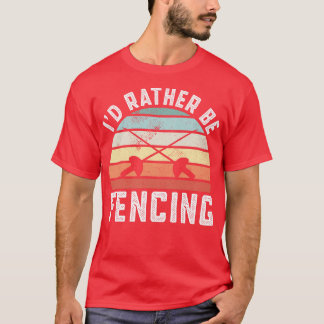 ID in plaats van het omheinen van Funny Fencer Fen T-shirt