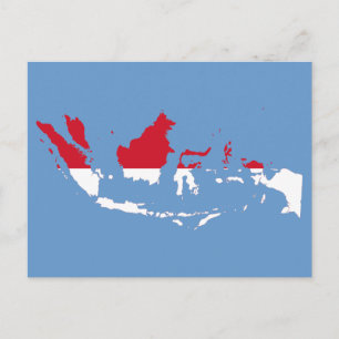 ID Indonésie, Jakarta, Carte du drapeau