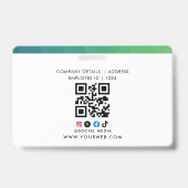 ID-kaart Badge Moderne Zakelijke Student Foto (Achterkant)