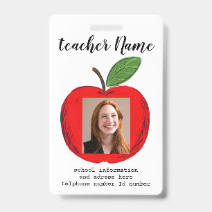 ID-kaart leraar school leraar school foto Badge