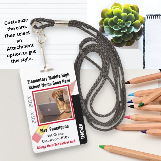 ID-kaart met Afbeelding voor docenten op de eigen Badge