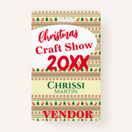  ID-kaart van leverancier van feestdag Badge