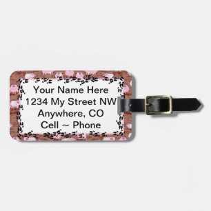 ID-labels ~ Roze Biggetjes Bagagelabel