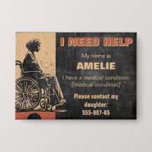 ID medisch Label voor volwassenen - Contactgegeven