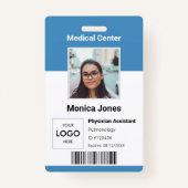 ID photo de l'employé Badge bleu (Devant)