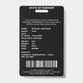 ID politie-officier Aangepaste foto-Logo Badge (Back)