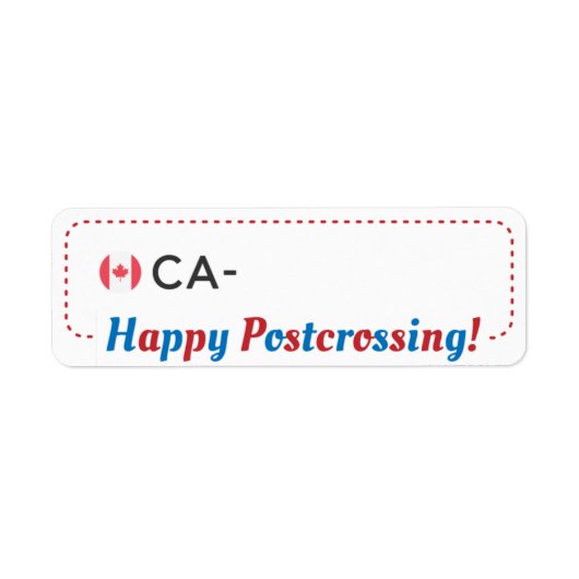 ID postkruising Briefkaart CA Canada Postcrosser ラ Etiket (Voorkant)
