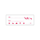 ID Postkruising Indonesië Weer Datum Zelfinktende Stempel (Design)