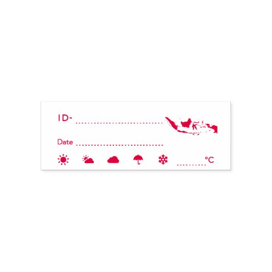 ID Postkruising Indonesië Weer Datum Zelfinktende Stempel (Design)