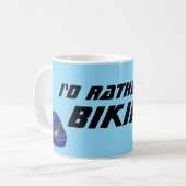 Id Rather Be Biking Fun Biker Motorcyclist Koffiemok (Voorkant links)