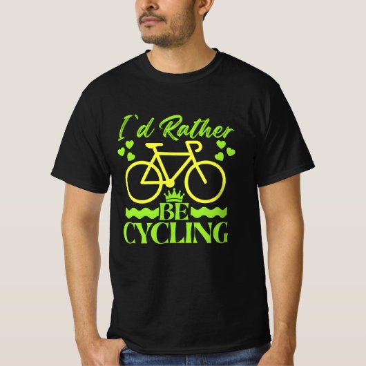 i'd rather be cycling t-shirt (Voorkant)