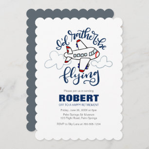I'd Rather Be Flying, Airplane Invitation Kaart