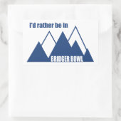 I'd Rather Be In Bridger Bowl Mountain Rechthoekige Sticker (Tas)