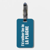 I'd Rather Be In La Plagne France Bagagelabel (Achterkant verticaal)