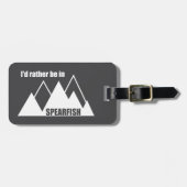 I'd Rather Be In Spearfish South Dakota Mountain Bagagelabel (Voorkant horizontaal)