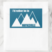 I'd Rather Be In Waynesville Mountain Rechthoekige Sticker (Tas)