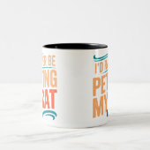 I'd Rather Be Petting My Cat Vintage Mug (Centre)