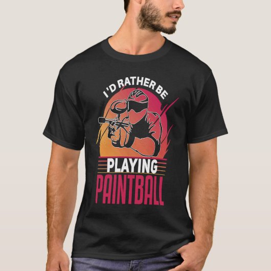 I'd Rather Be Playing Paintball tactical paintball T-shirt (Voorkant)