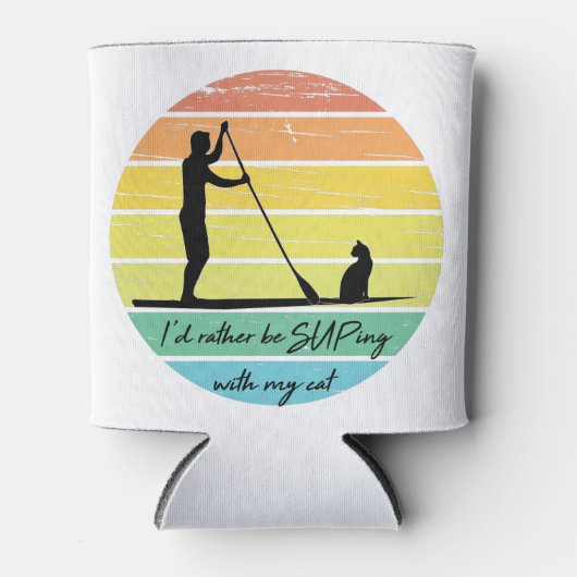 I'd Rather Be SUPing With My Cat SUP Blikjeskoeler (Voorkant)