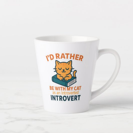 I'd Rather Be With My Cat Latte Mok (Rechts)