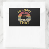 ID roken dat Funny BBQ de moker Grill Gift Rechthoekige Sticker (Tas)