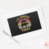 ID roken dat Funny BBQ de moker Grill Gift Rechthoekige Sticker (Envelop)