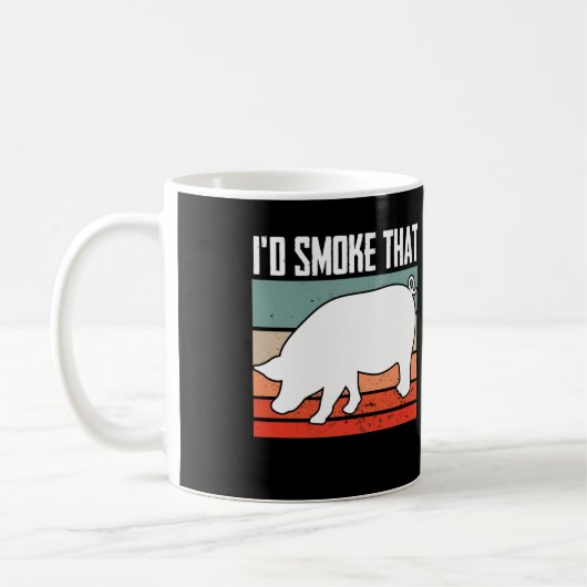 ID Rook dat roker Grill Barbecue Medium Koffiemok (Links)