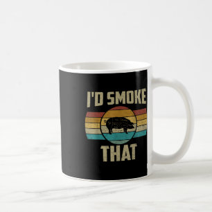 Id rook dat Shirt Grappige retro BBQ varkensvlees Koffiemok