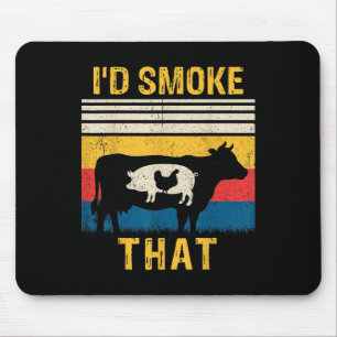 Id Rook Die Grappige BBQ Barbeque Roker Grillen C Muismat