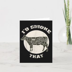 Id rook die grappige Koe BBQ Shirt grillen Barbequ Kaart