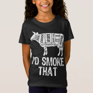 ID Rook die Koe BBQ roken barbecue T-shirt