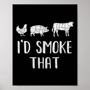 Id rook die leuke bbq barbecue roker chef poster