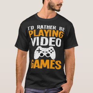ID Speel liever videogames Funny retro gamin T-shirt
