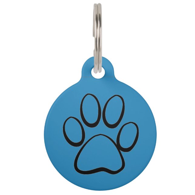ID-tag Dog Paw Pet Huisdierpenning (Voorkant)