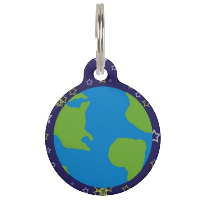 ID-tag van het hele aardnet Huisdierpenning (Voorkant)