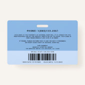 ID van de Duotone-medische staf + horizontale stre Badge (Achterkant)