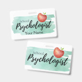 ID van de psycholoog op school Badge (Voor- en achterkant)