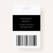 ID voor de zwarte en gele aangepaste fotobeveiligi Badge (Achterkant)