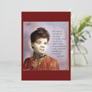 Ida B Wells & Citaat Mooie Waterverf Aankondiging