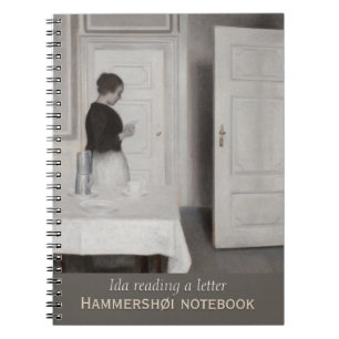 Ida lit une lettre CC0700 Carnet Hammershøi