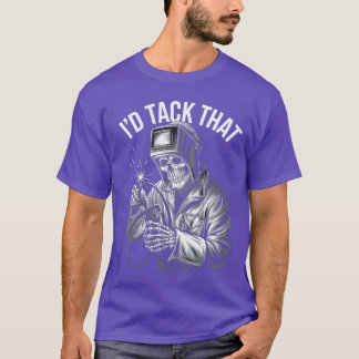 Idackhat Grappig Skelet Lasser Halloween Lassen P T-shirt