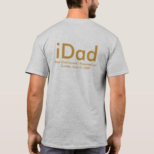 iDad T-Shirt - Best iPap award (Achterkant)