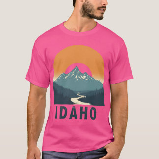 Idaho Bergzonsondergang Natuur Wildernis T-shirt