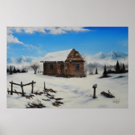 Idaho boerderij house Oil Painting by David Paul Poster