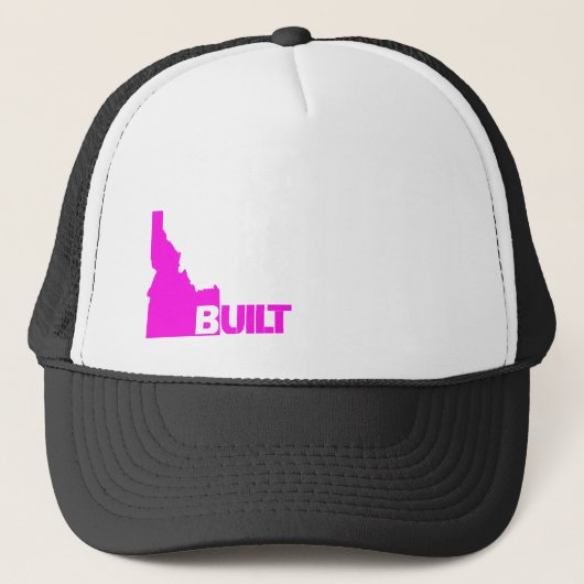 Idaho Built (Hot Pink) Trucker Hat Trucker Pet (Voorkant)