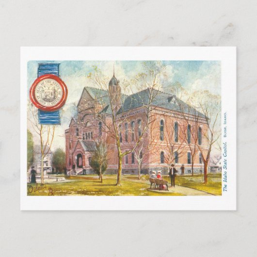  Idaho Capitol met Zegel Briefkaart (Voorkant)