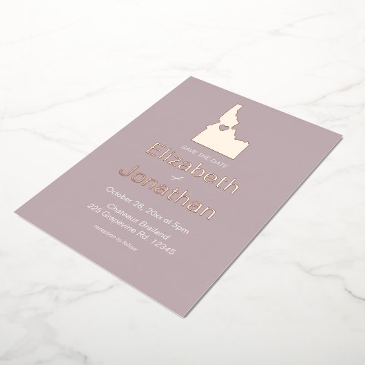 Idaho Carte Destination Mariage Enregistrer La Dat (Rotation)