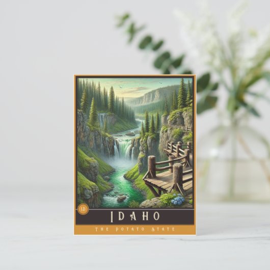 Idaho | Carte postale État hyper-réaliste (Debout devant)