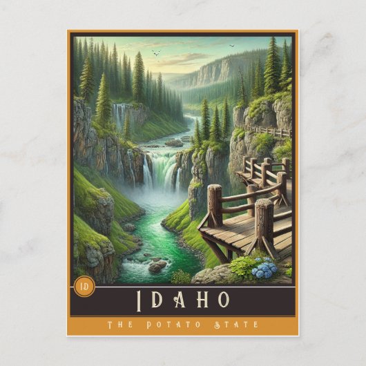 Idaho | Carte postale État hyper-réaliste (Devant)